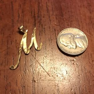 Gold M pendant